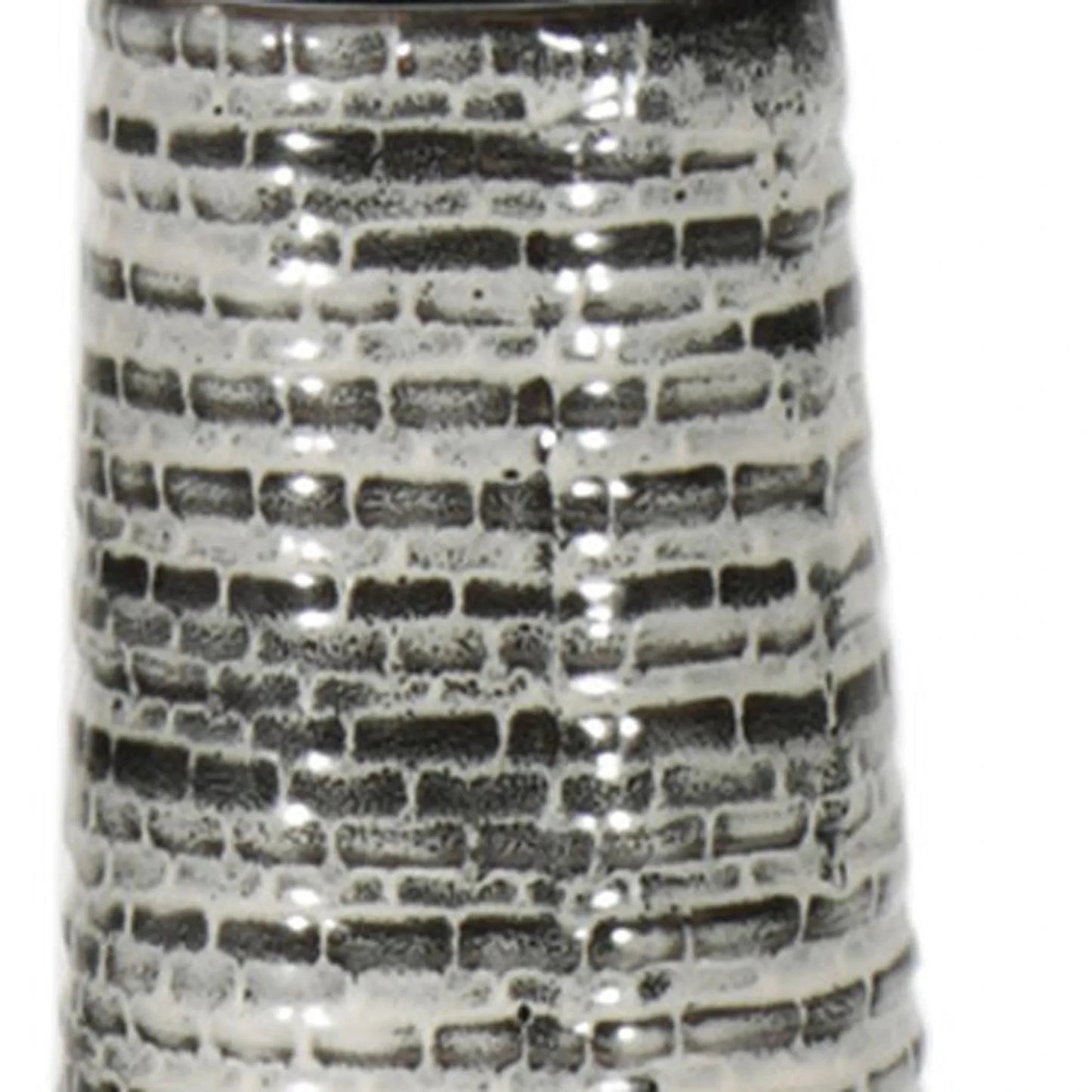 47" Black and Gray Ombre Tapered Ceramic Floor Vase - Nobiliving