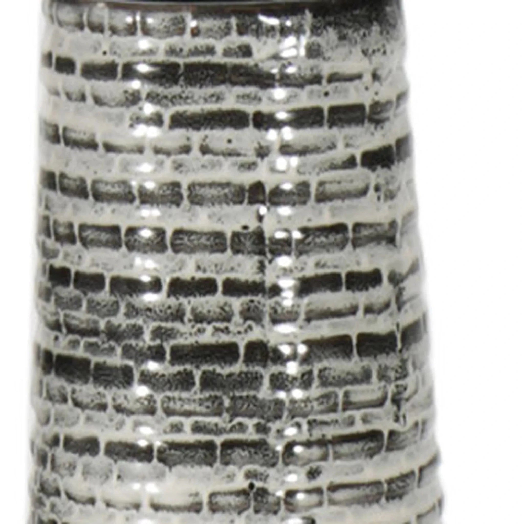 47" Black and Gray Ombre Tapered Ceramic Floor Vase - Nobiliving