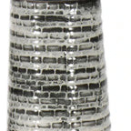 47" Black and Gray Ombre Tapered Ceramic Floor Vase