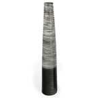 47" Black and Gray Ombre Tapered Ceramic Floor Vase - Nobiliving