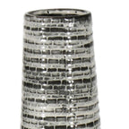 47" Black and Gray Ombre Tapered Ceramic Floor Vase - Nobiliving
