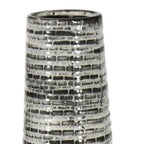 47" Black and Gray Ombre Tapered Ceramic Floor Vase