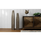 47" Gold Tapered Ceramic Floor Vase - Nobiliving