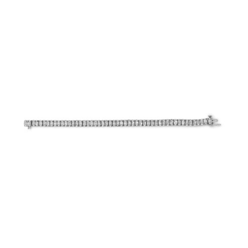 14K Gold 3.0 Cttw Princess Cut Quad Invisible Set Tennis Bracelet (H-I Color, SI1-SI2 Clarity)