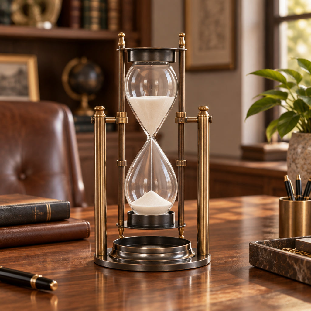 Brass Revolving Hourglass