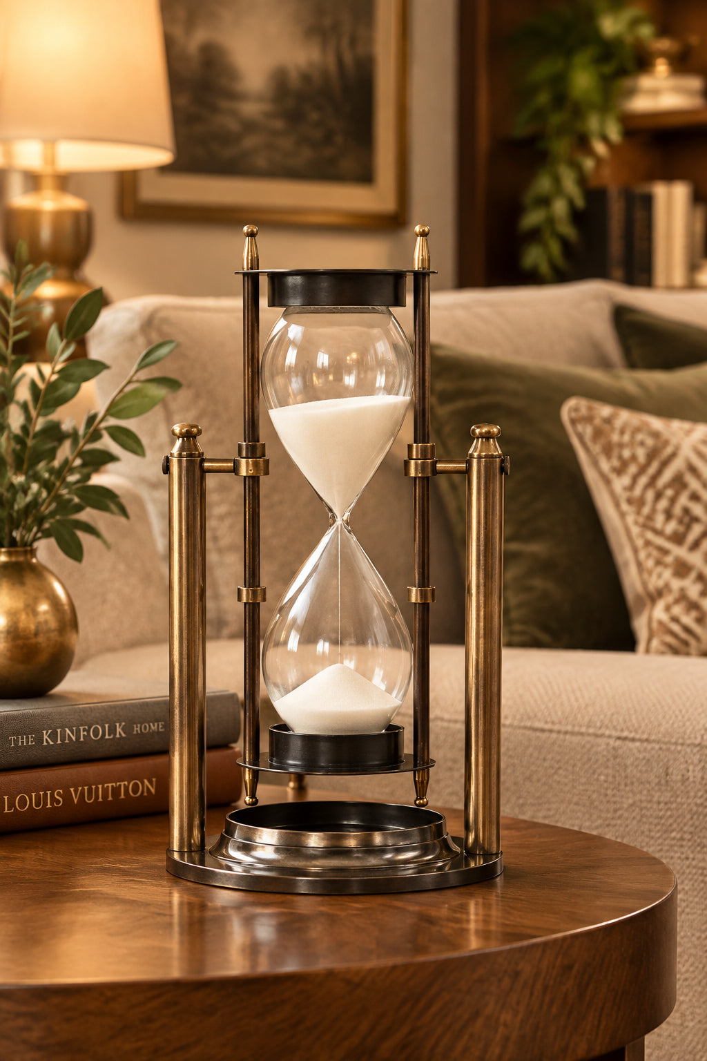 Brass Revolving Hourglass