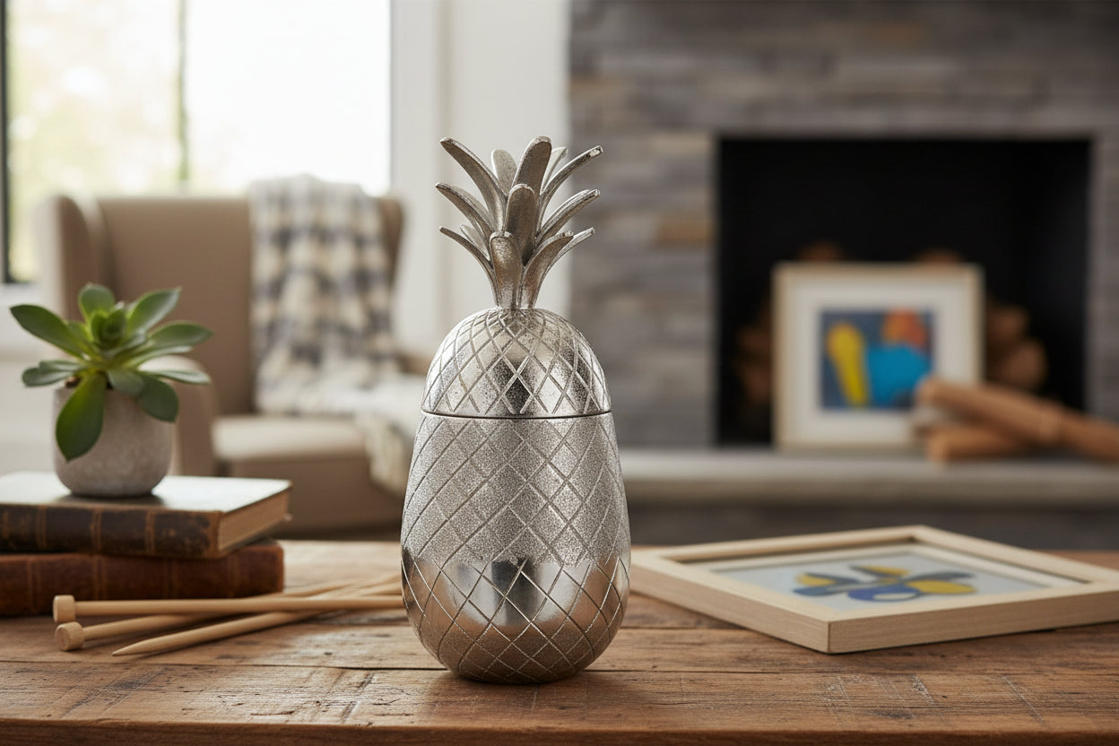 Aluminum Pineapple Shelving and Storage Décor
