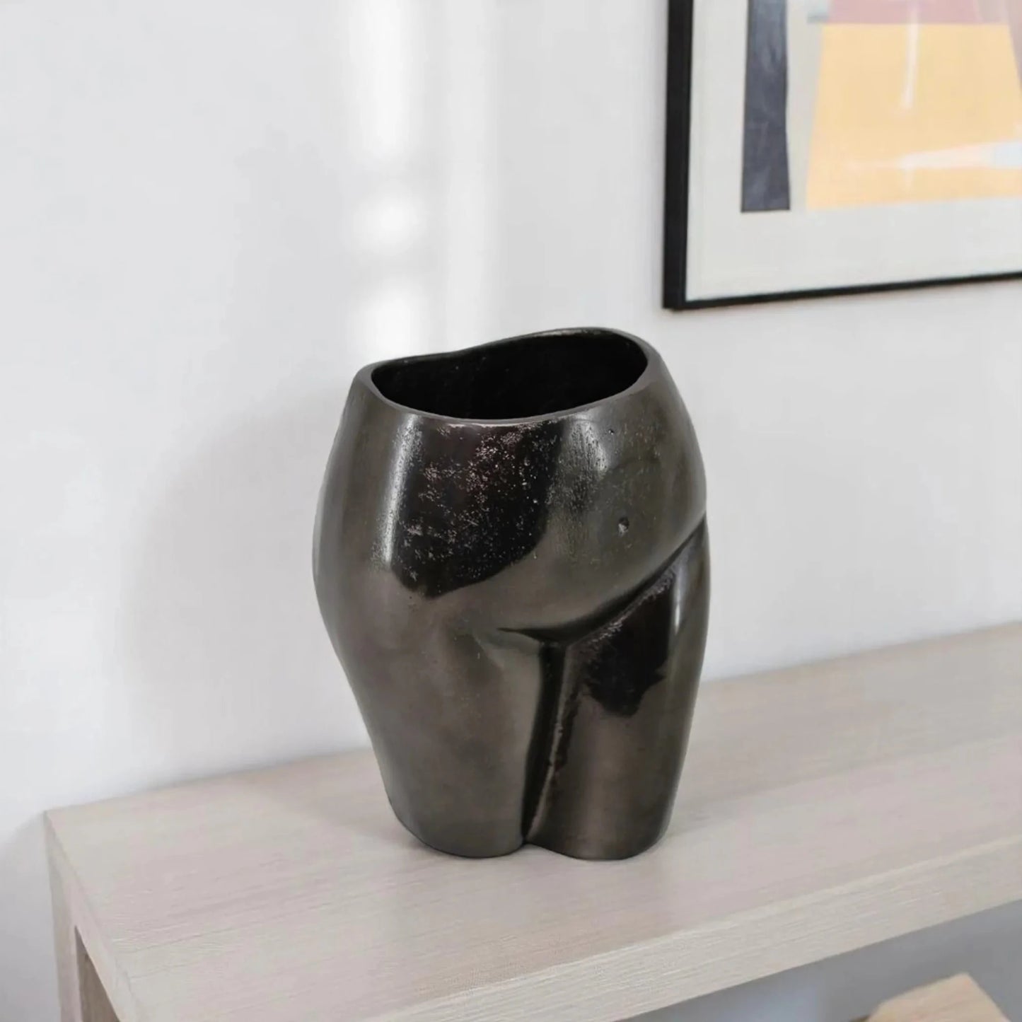8" Antiqued Bronze Cast Aluminum Table Vase - Nobiliving