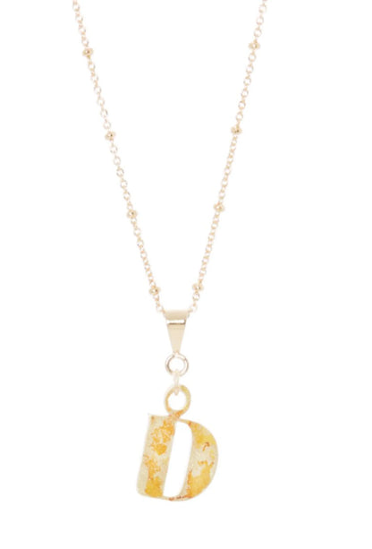 14K Gold Plated Letter Charm Necklace