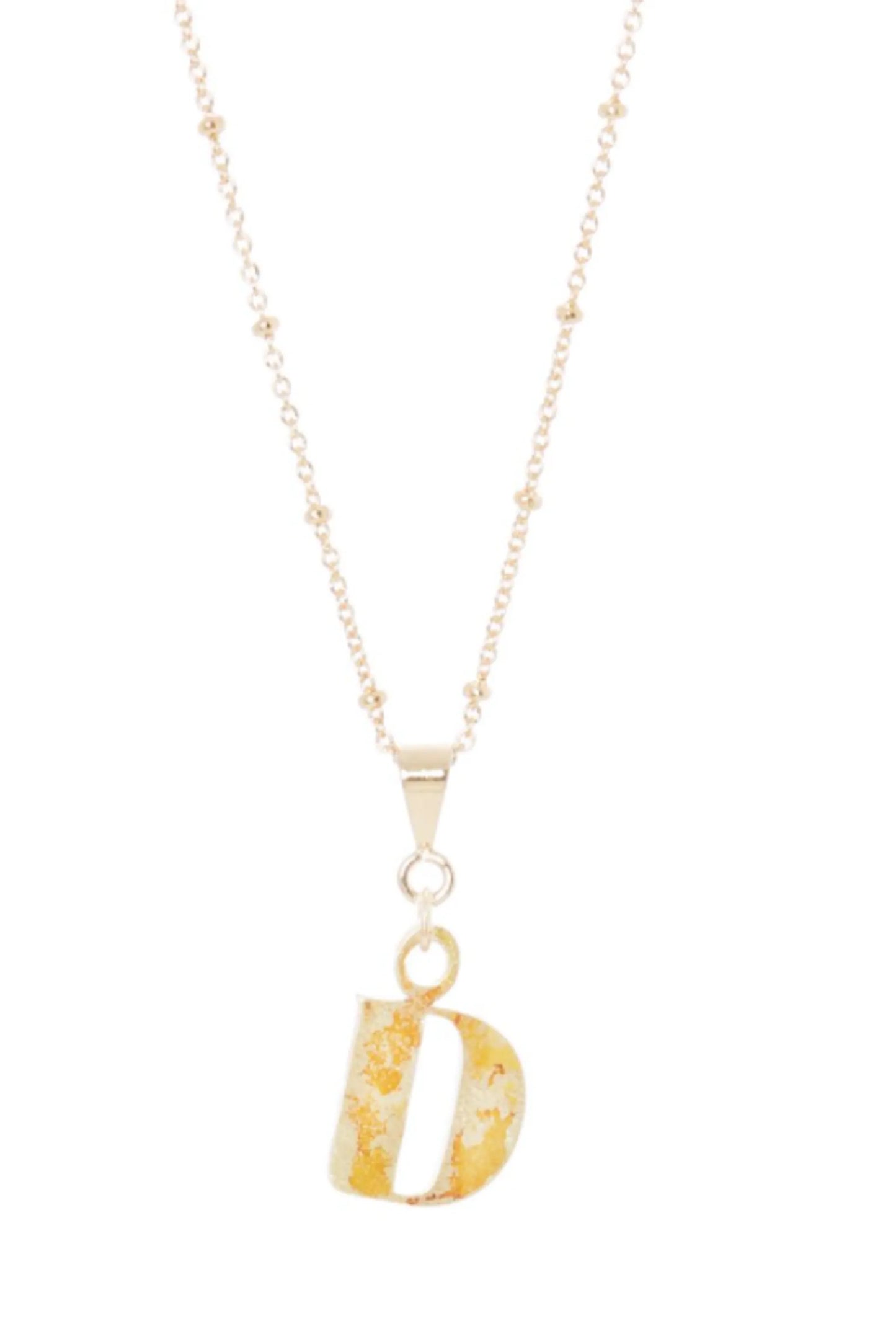 14K Gold Plated Letter Charm Necklace - thoughtful construction ensures longevity