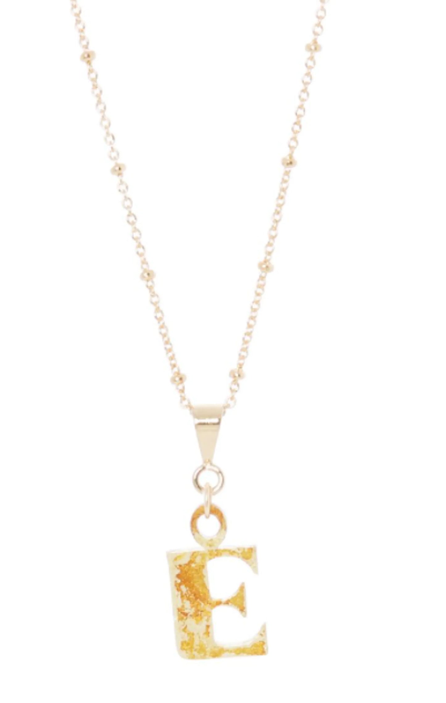 14K Gold Plated Letter Charm Necklace - All materials are sourced within the United States