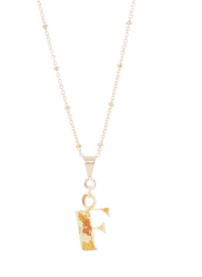 14K Gold Plated Letter Charm Necklace