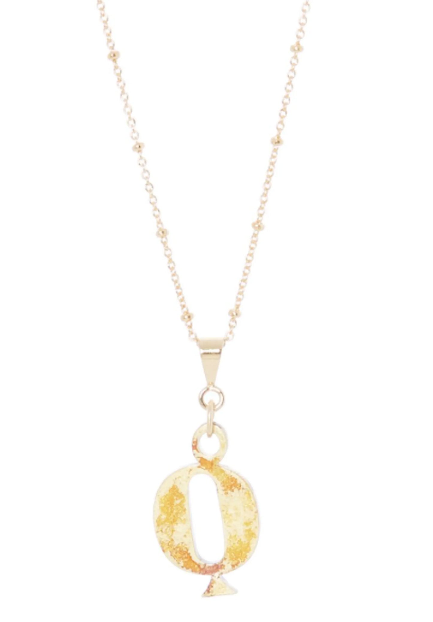 14K Gold Plated Letter Charm Necklace