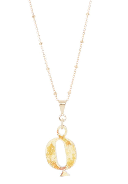 14K Gold Plated Letter Charm Necklace