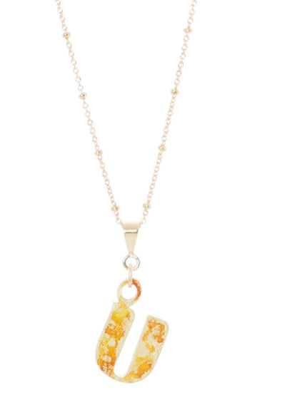 14K Gold Plated Letter Charm Necklace