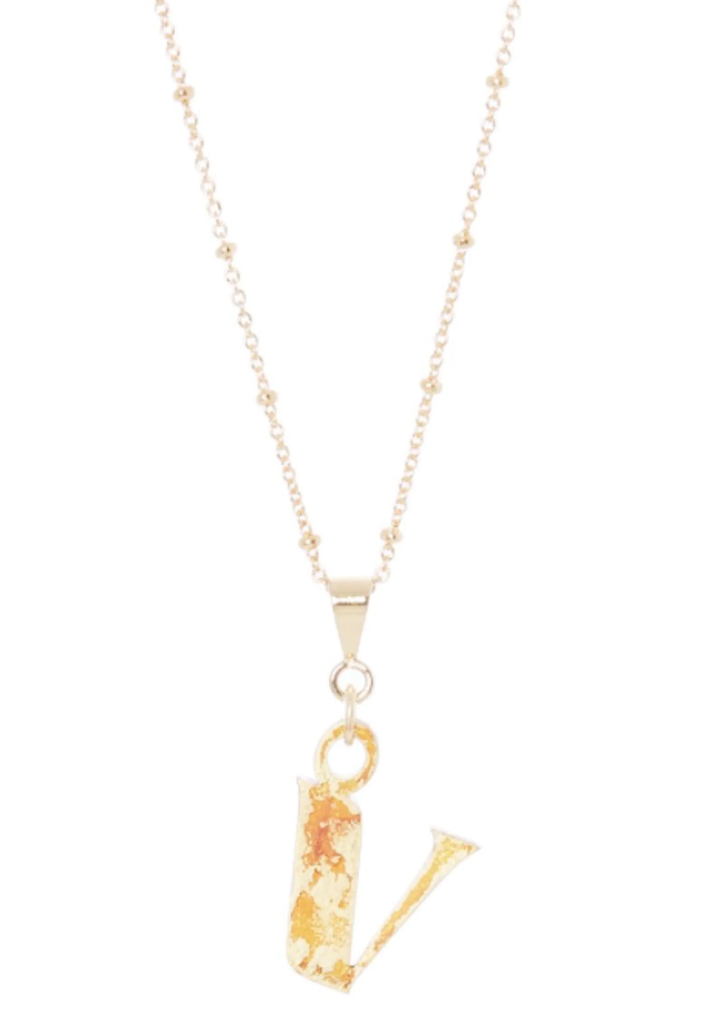 14K Gold Plated Letter Charm Necklace