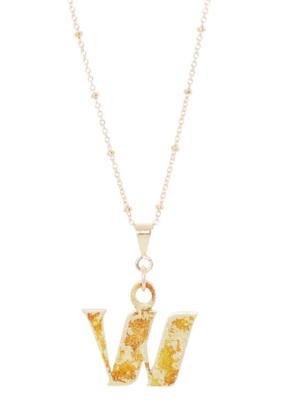 14K Gold Plated Letter Charm Necklace