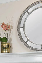 Augusta Circular Mirror - Silver Finish