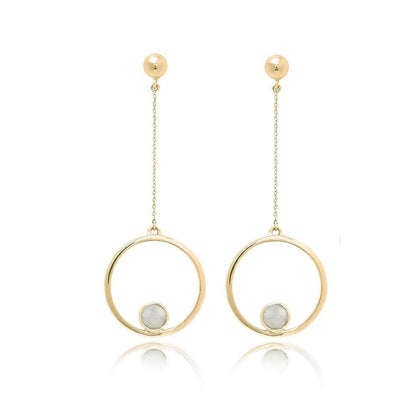 Aurelie Moonstone Drop Earrings - nobiliving.com