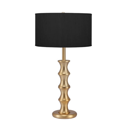 Bamboo Table Lamp - Brushed Brass Finish Base
