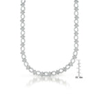 Collette Z Sterling Silver Cubic Zirconia Chain Link Necklace