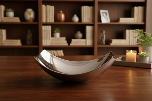 Cucha Large Scoop Bowl/Silver - Nobiliving
