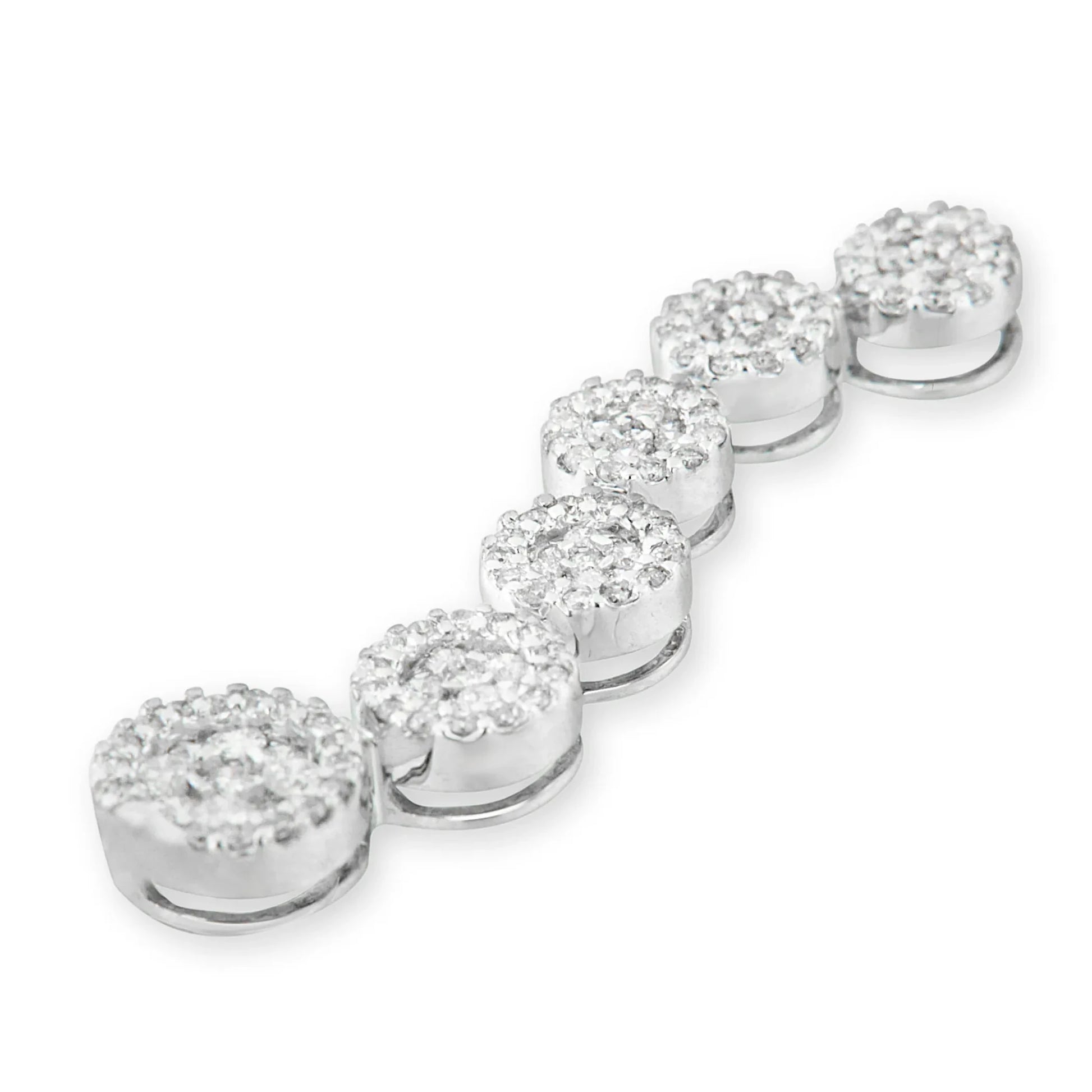 Diamond Cluster Journey Pendant Necklace