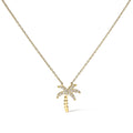Diamond Palm Tree Pendant Necklace