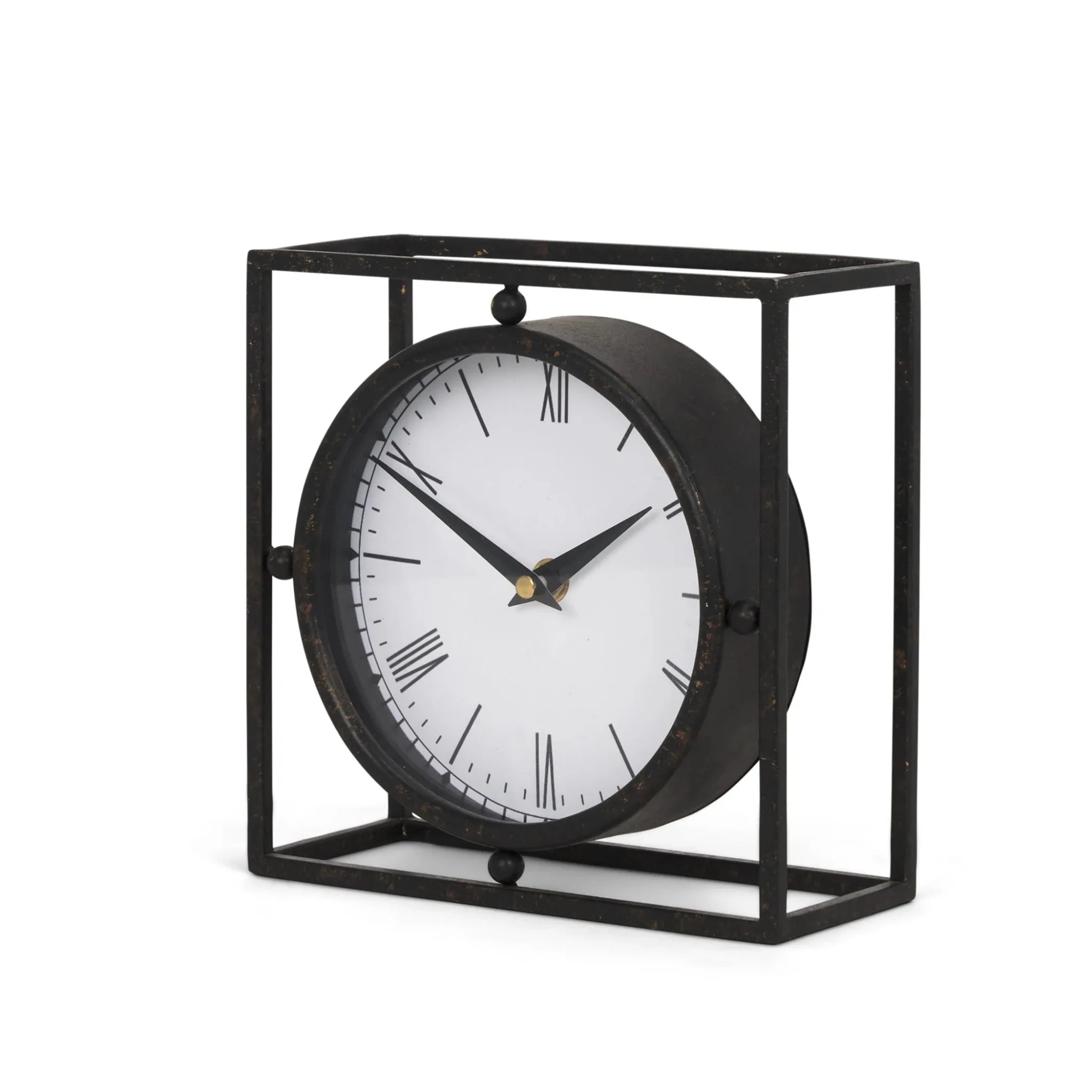 Distressed Metal Table Clock - Nobiliving