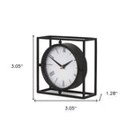 Distressed Metal Table Clock Decor