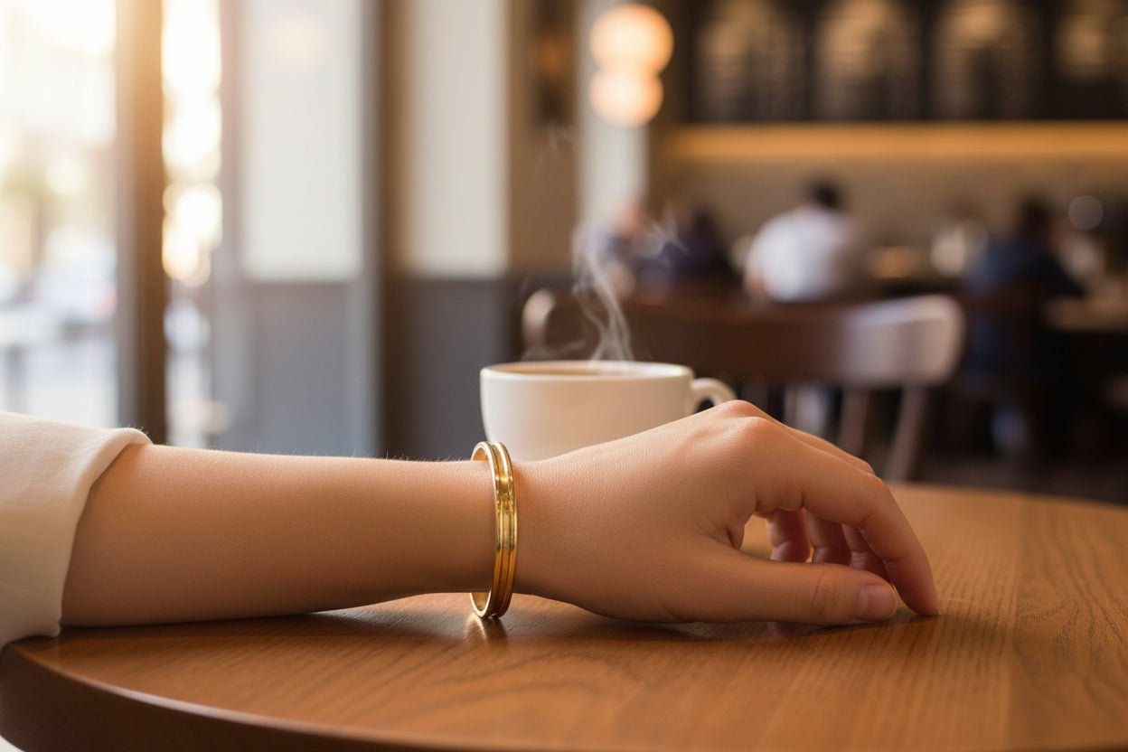 Domed Bangle Bracelet - Handmade - Nobiliving