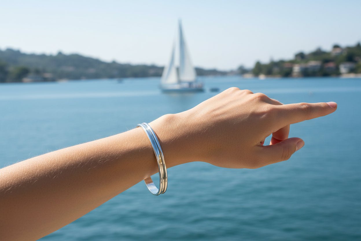 Domed Bangle Bracelet - Handmade - Nobiliving