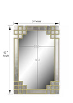 Elegant Overlay Wall Mirror-Gold Leaf Overlay-Beveled Glass