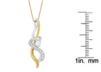 Espira 10K Two - tone Gold Diamond Intertwined Swirl Pendant Necklace - Nobiliving