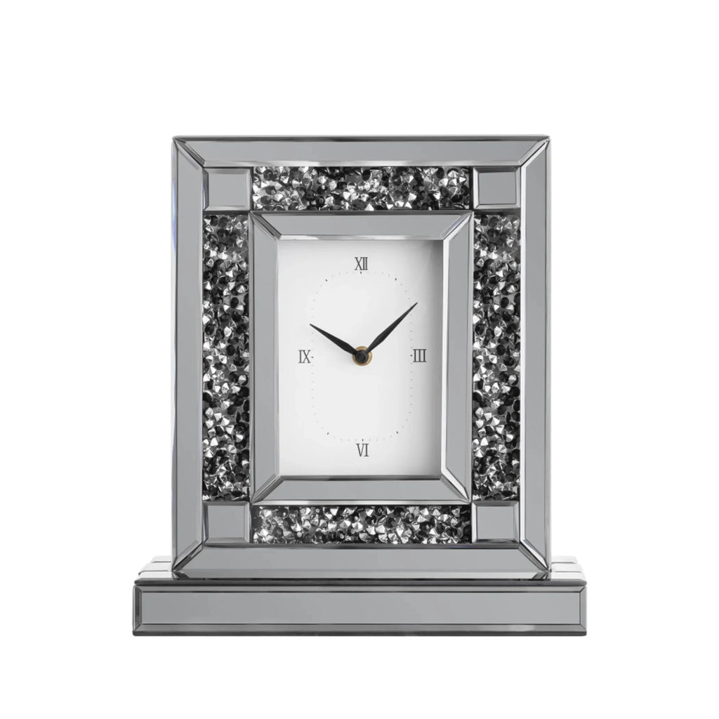 Faux Crystal MirroGlass Table Clock - Nobiliving