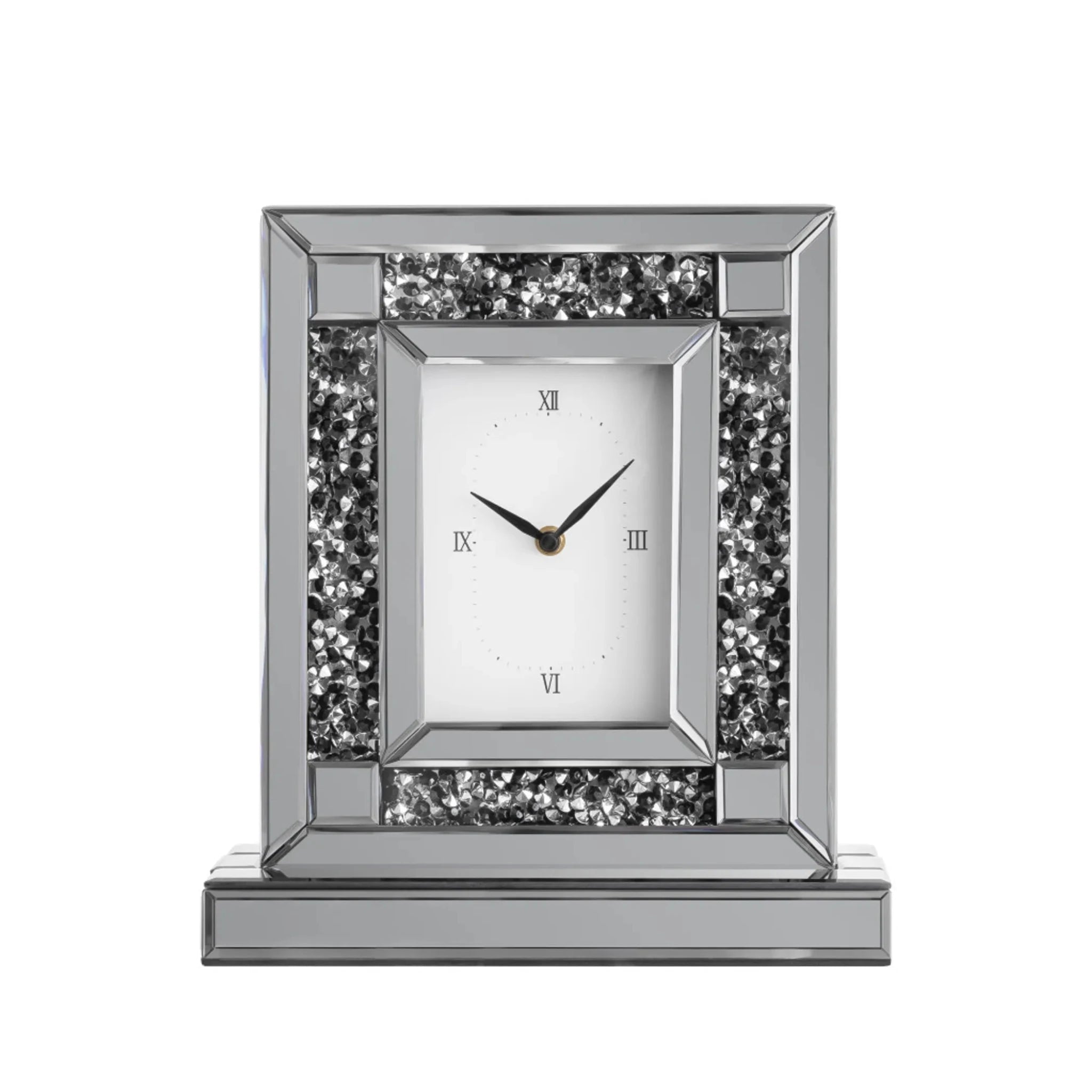 Faux Crystal MirroGlass Table Clock - Nobiliving