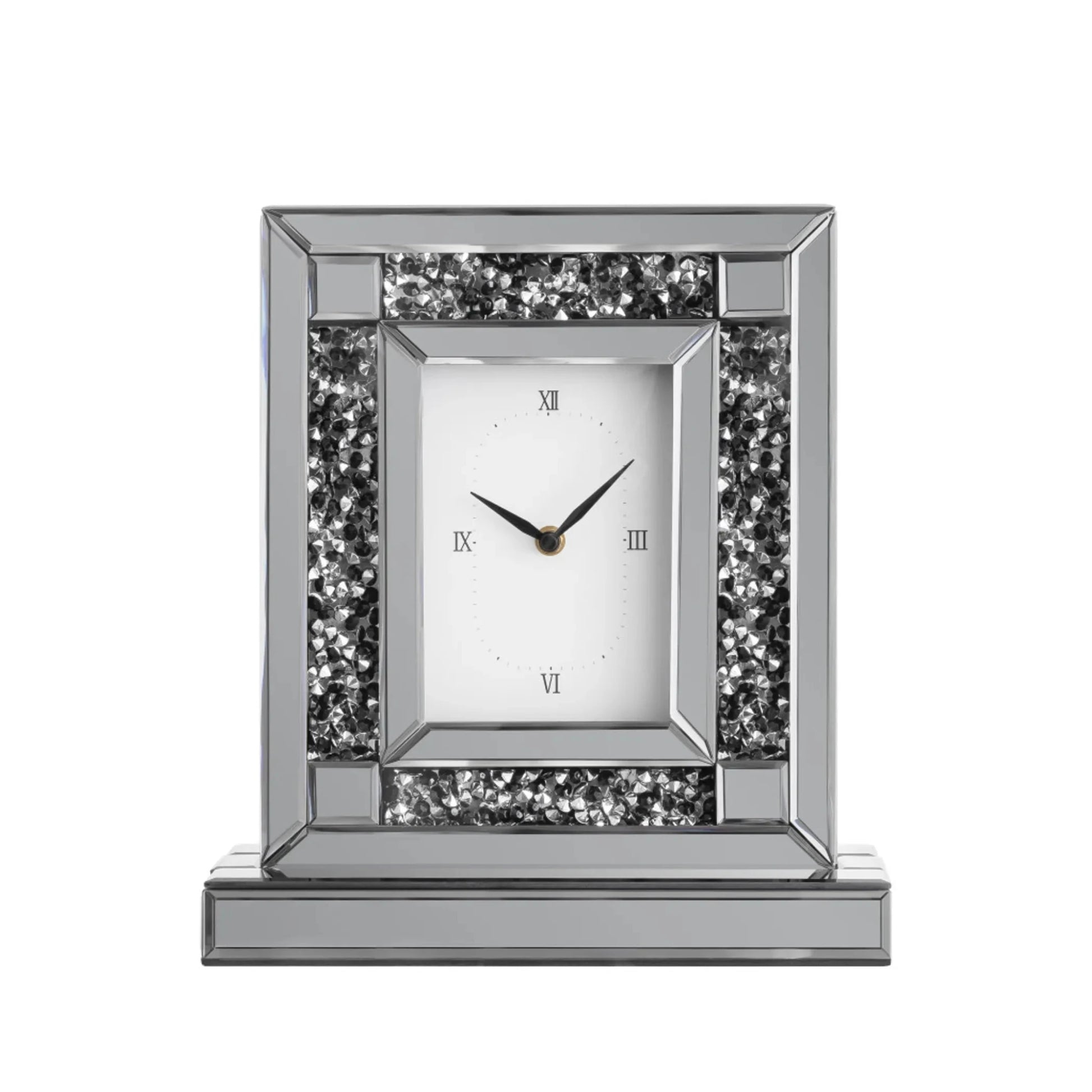 Faux Crystal MirroGlass Table Clock - Nobiliving