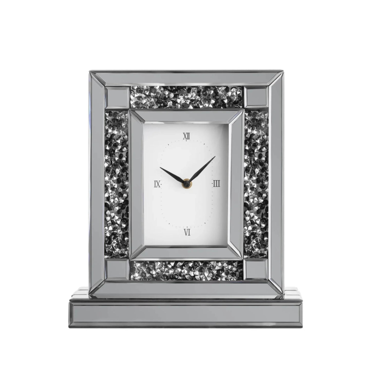 Faux Crystal MirroGlass Table Clock - Nobiliving