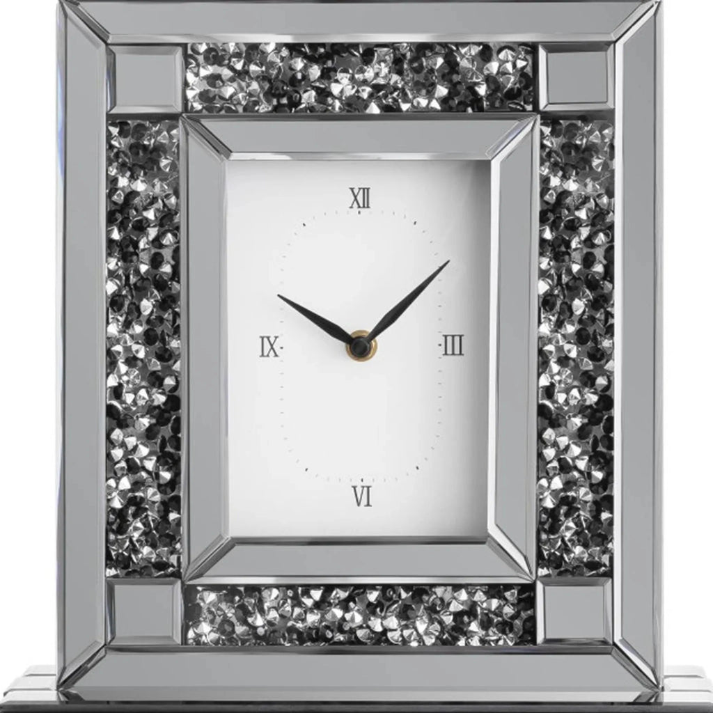 Faux Crystal MirroGlass Table Clock - Nobiliving