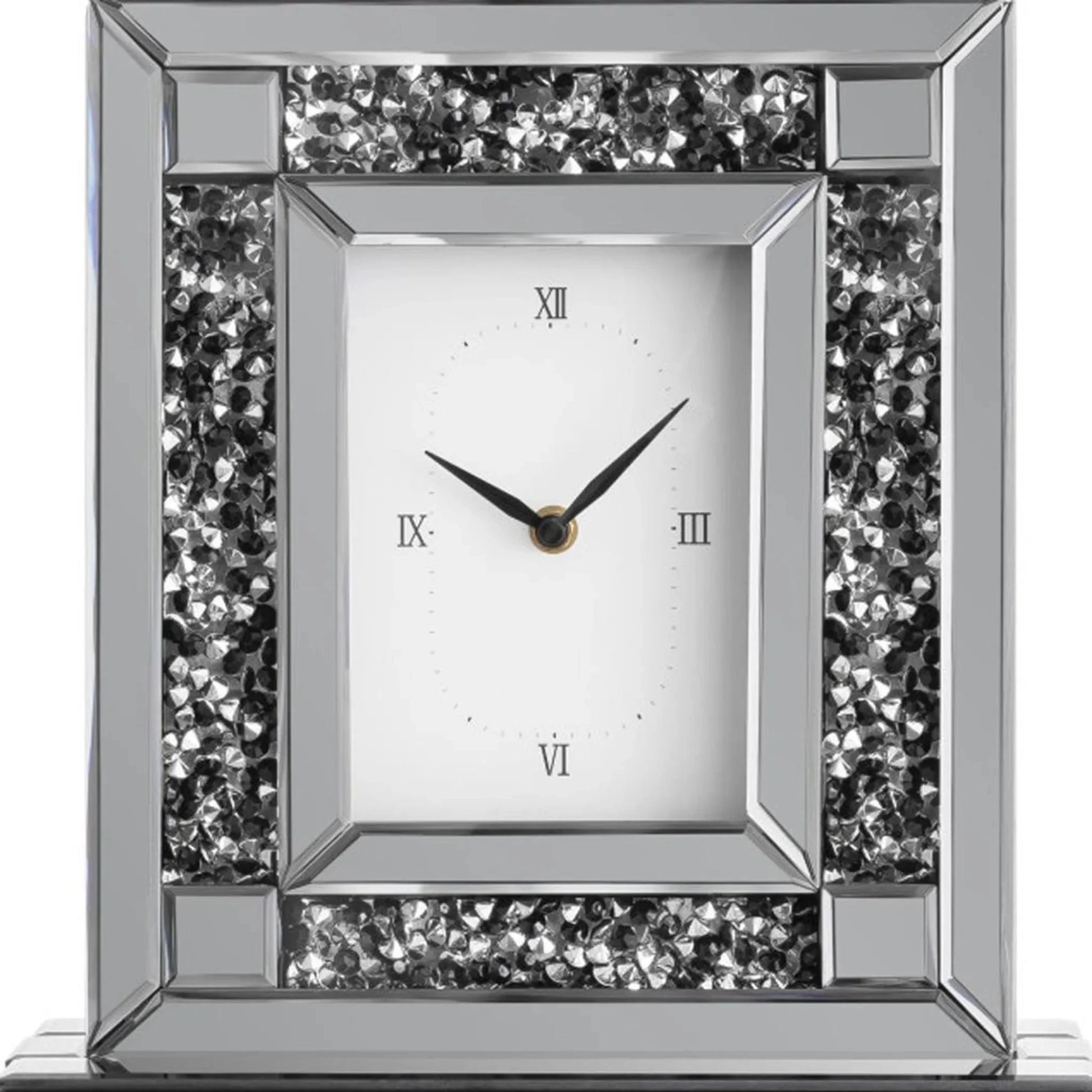 Faux Crystal MirroGlass Table Clock - Nobiliving