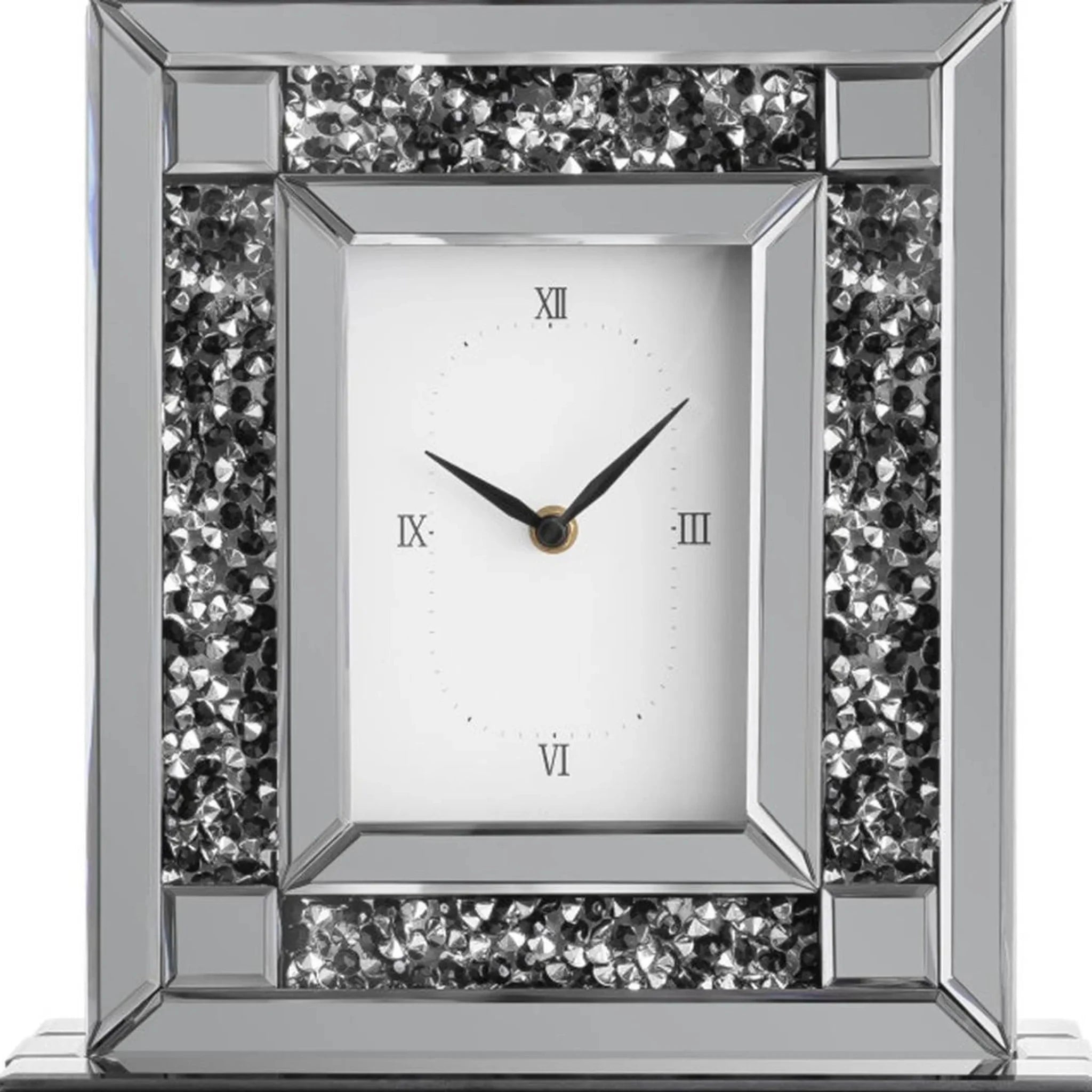 Faux Crystal MirroGlass Table Clock - Nobiliving