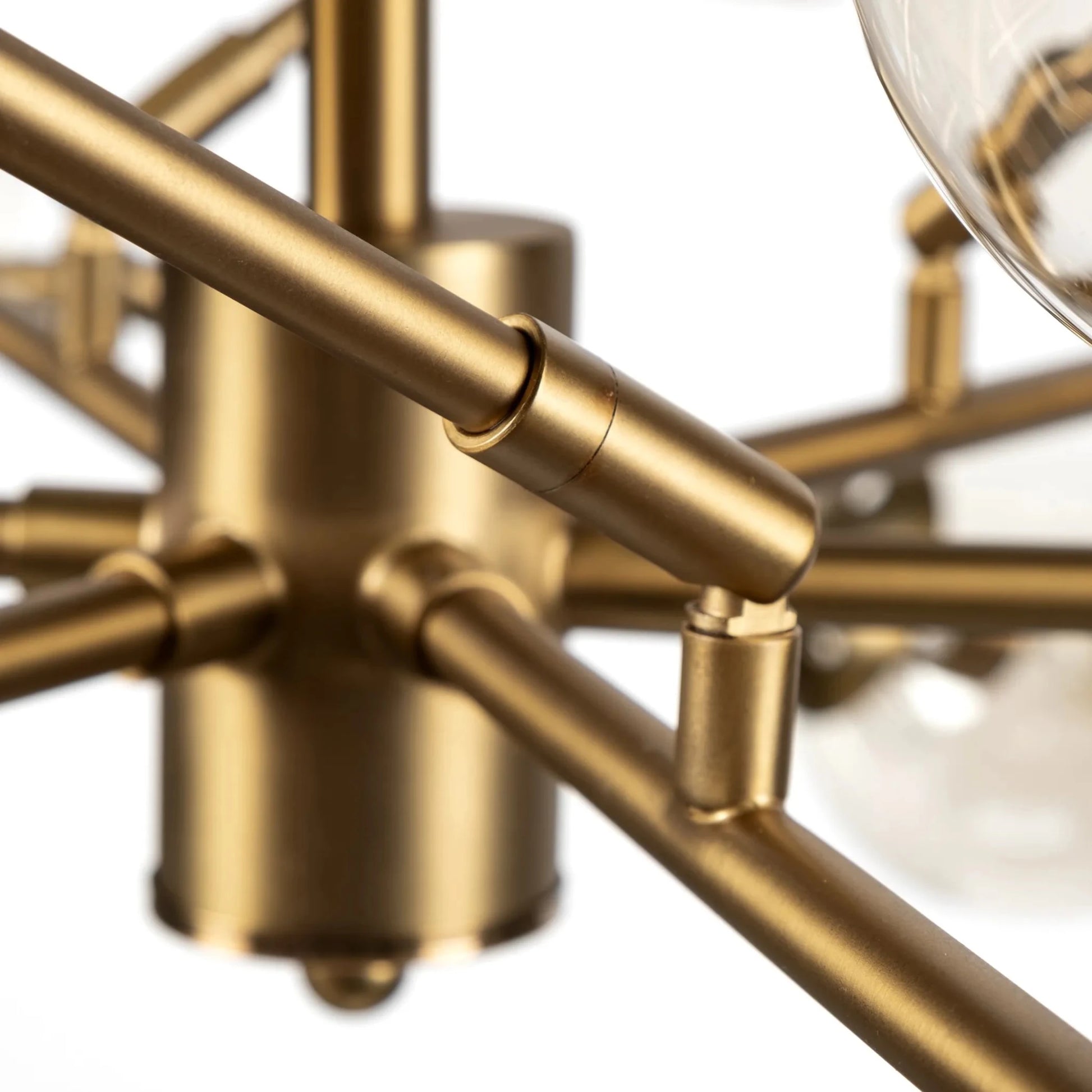 Gold Metal Eighteen Bulb Hanging Chandelier - Nobiliving