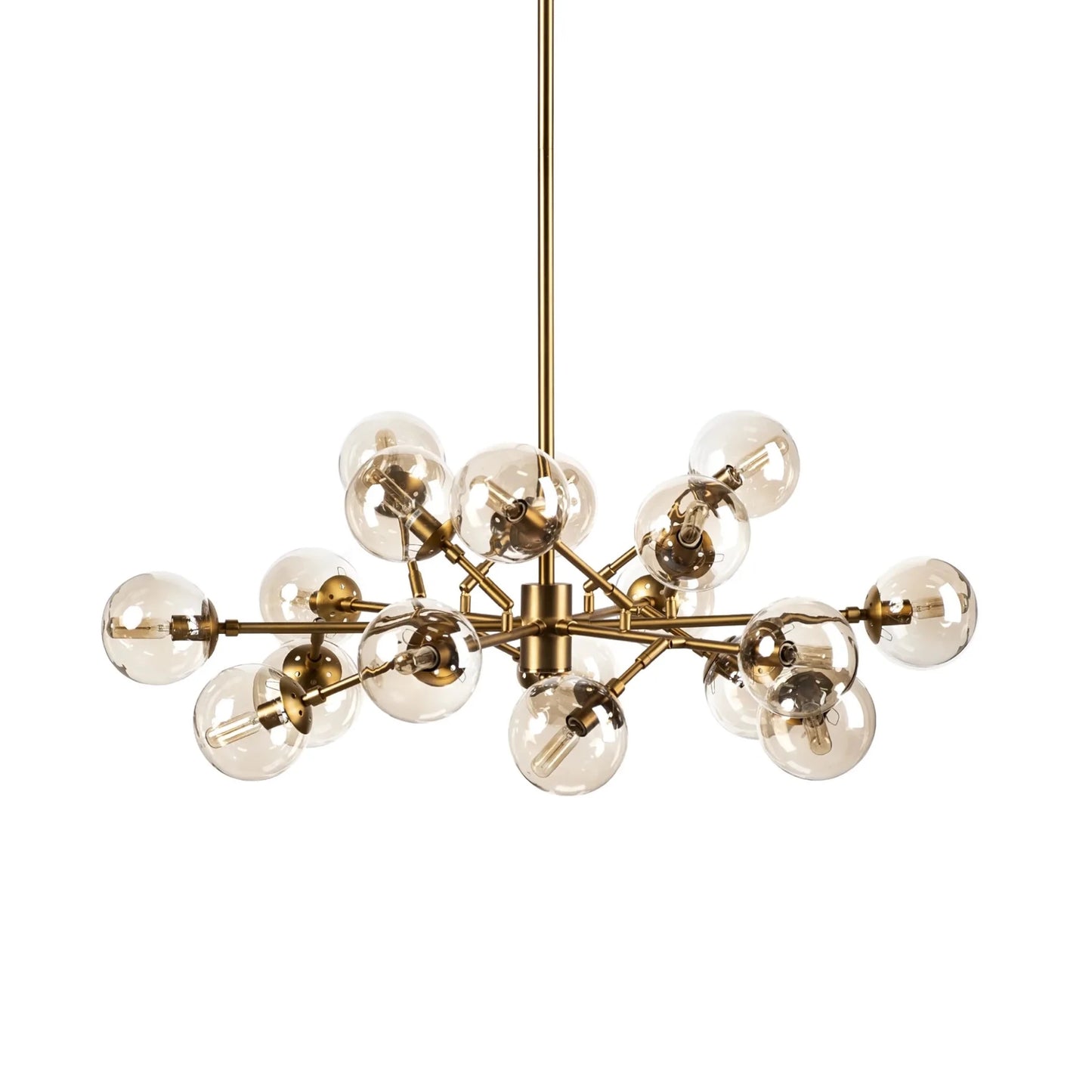 Gold Metal Eighteen Bulb Hanging Chandelier - Nobiliving