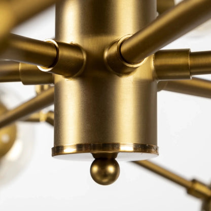 Gold Metal Eighteen Bulb Hanging Chandelier - Nobiliving