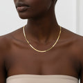 Imperial Herringbone Chain Necklace - Unisex