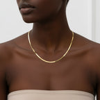 Imperial Herringbone Chain Necklace - Unisex