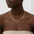 Imperial Herringbone Chain Necklace - Unisex