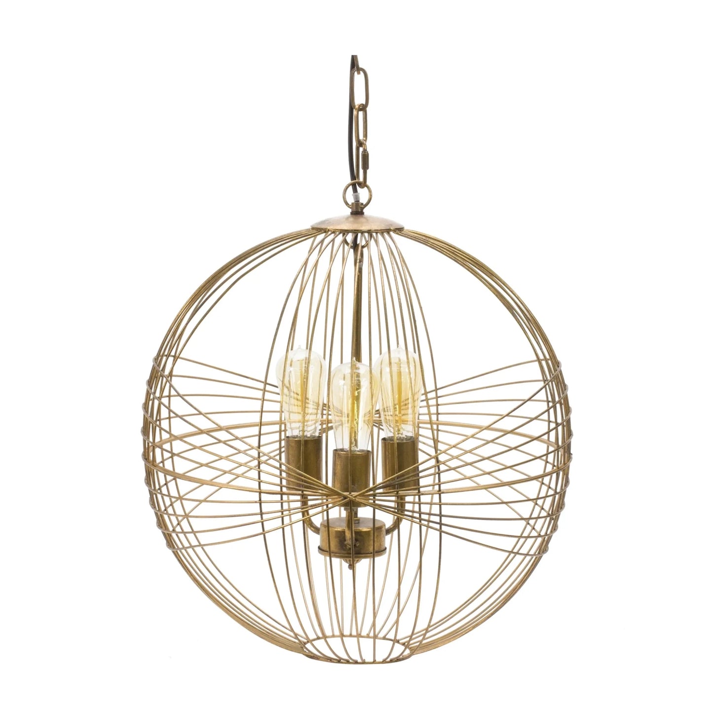 Intricate Metal Sphere Hanging Lamp - Nobiliving