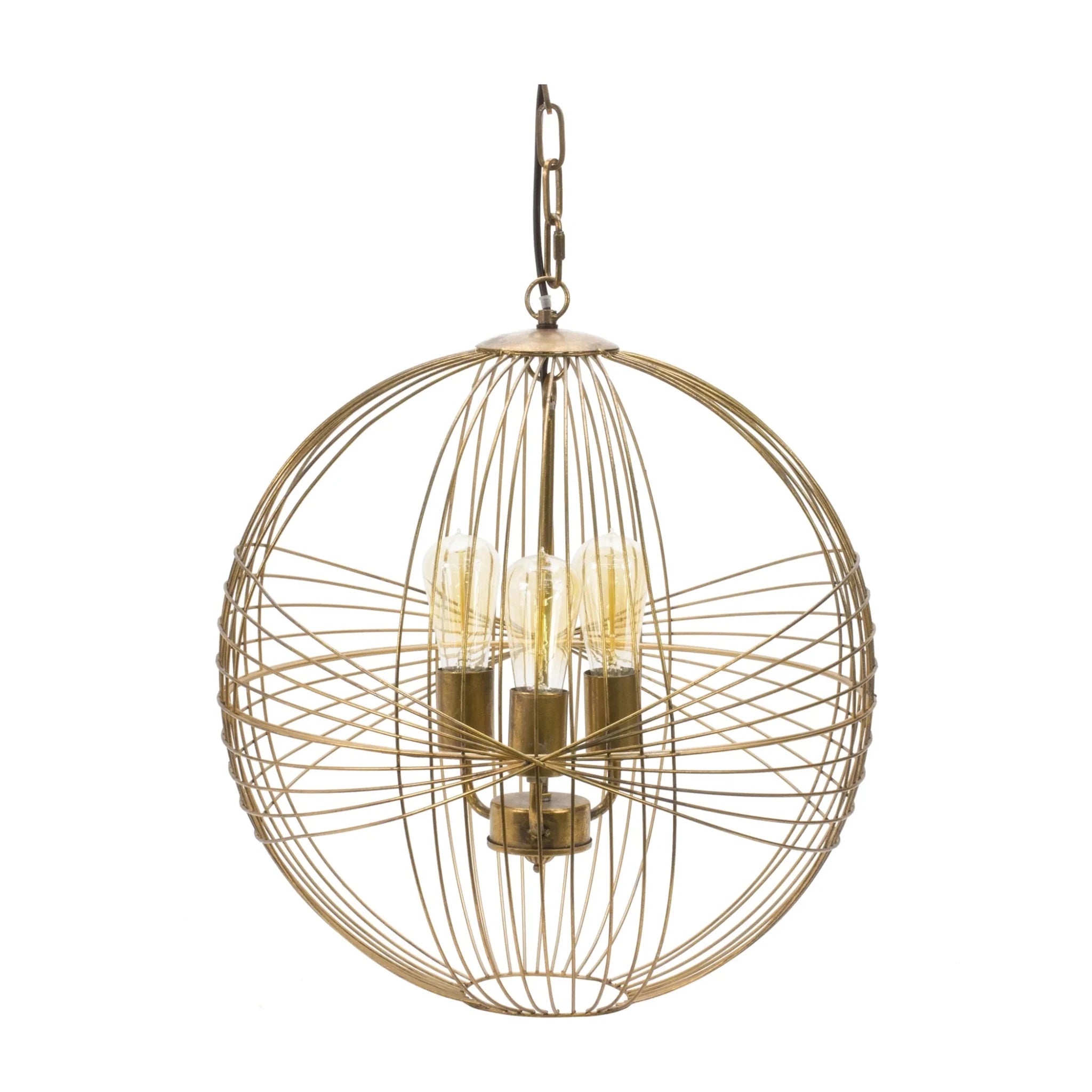 Intricate Metal Sphere Hanging Lamp - Nobiliving