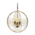 Intricate Metal Sphere Hanging Lamp